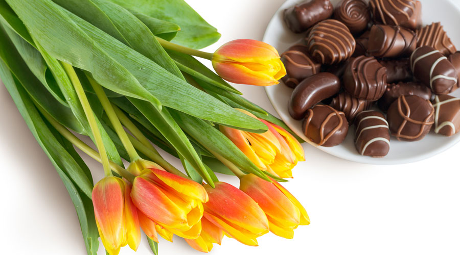 Tulips and chocolate