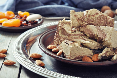 Halva with almonds