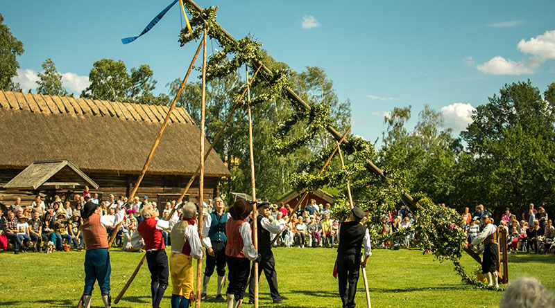 Maypole Solstice Sweden