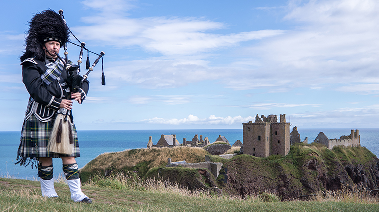 Try your hand at the bagpipe in Scotland 