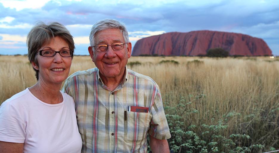 Happy couple at Uluru