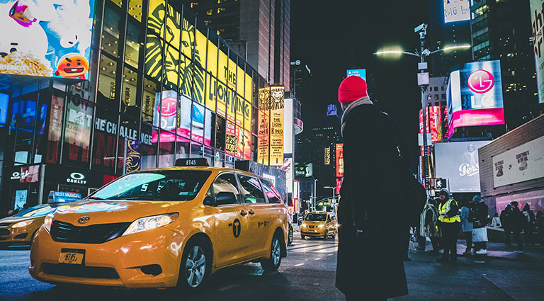 The Lion King billboard in Times Square NYC