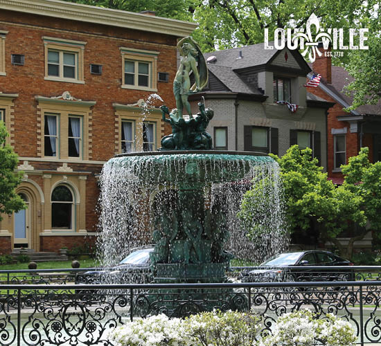 A fountain in Old Louisville