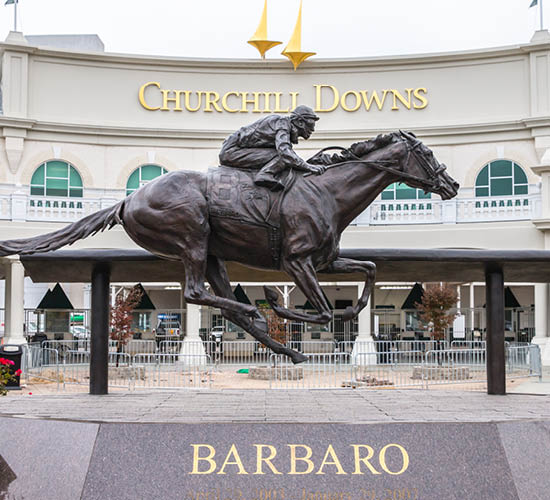 Churchill Downs statue of a jockey