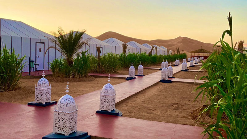 relaxing desert camp sahara morocco