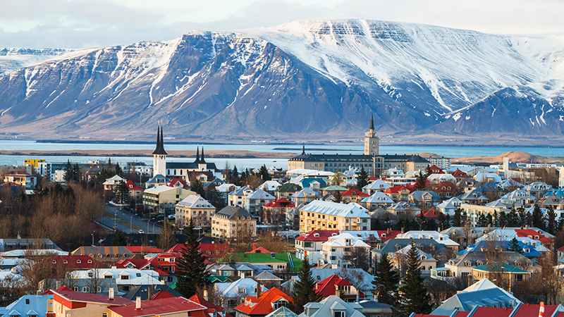 Reykjavik cityview Iceland