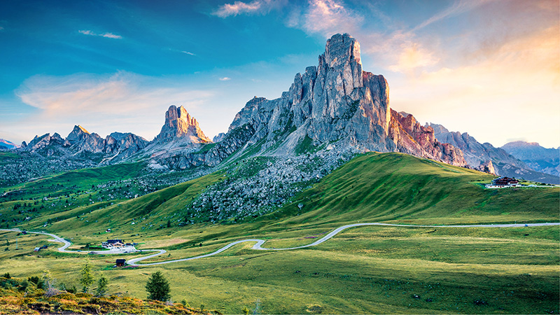 Majestic mountains in Italy