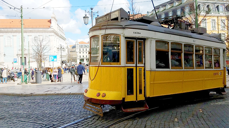 Streetcar Lisbon Portugal