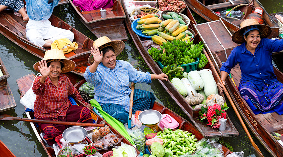 Thailand Bangkok floating market