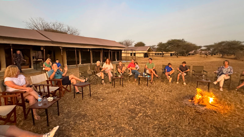 Family Campfire African Safari