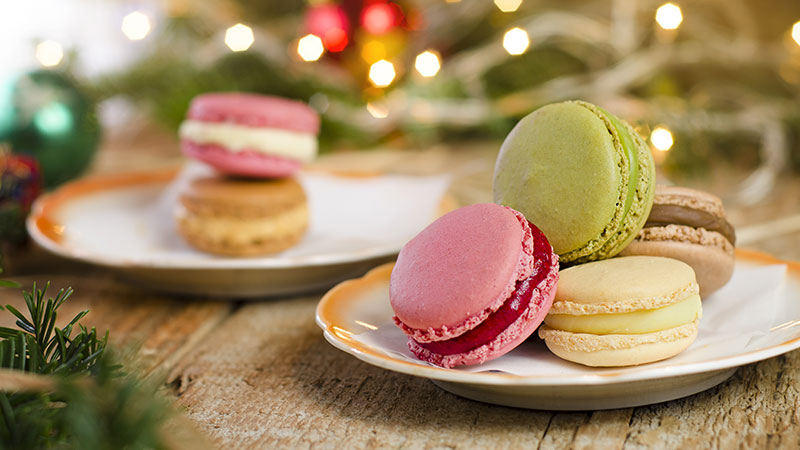 holiday macaroons