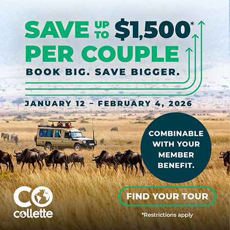 Save Up To $1500* Per Couple January 12 – February 4, 2026. Combinable with your member benefit.