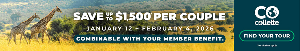 Save Up To $1500* Per Couple January 12 – February 4, 2026. Combinable with your member benefit.