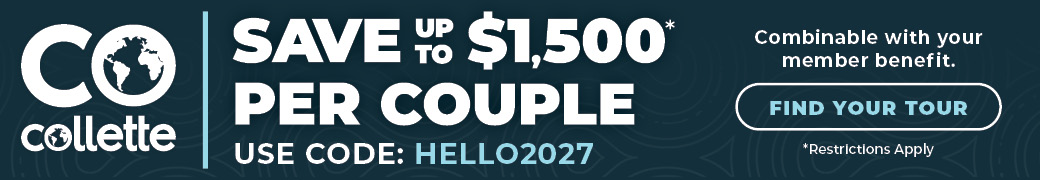 Save up to $1,500 Per Couple. Combinable with your member benefit.
