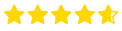 4.7 stars Feefo Product rating