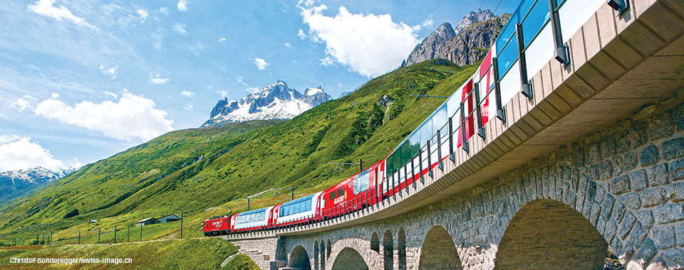 Alpine Lakes and Scenic Trains featuring cruises on Lake