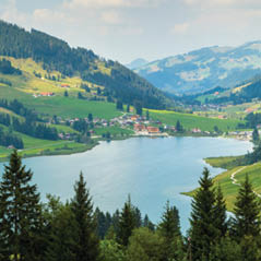 Schwarzee Lake Switzerland AdobeStock 89175157
