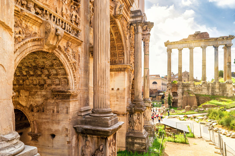 Ancient ruins in Italy