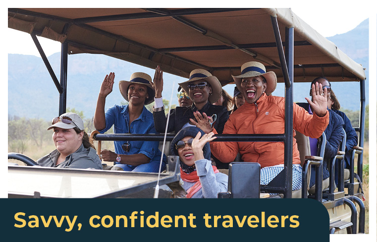Savvy confident travelers