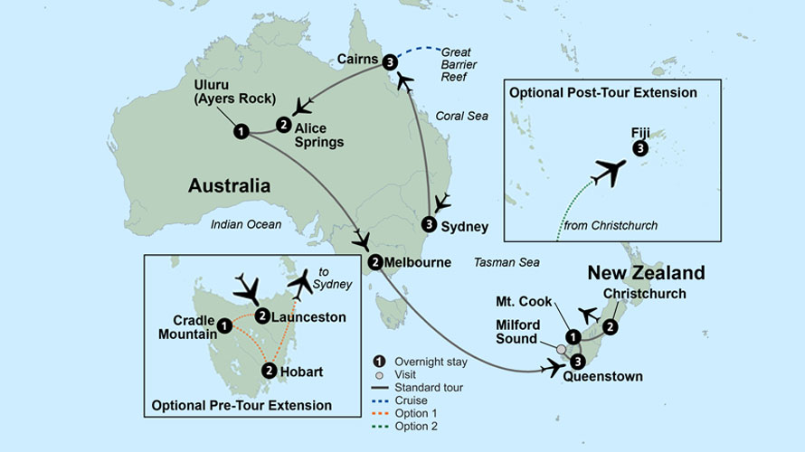 Discover Australia's Outback to New Zealand's South Island
