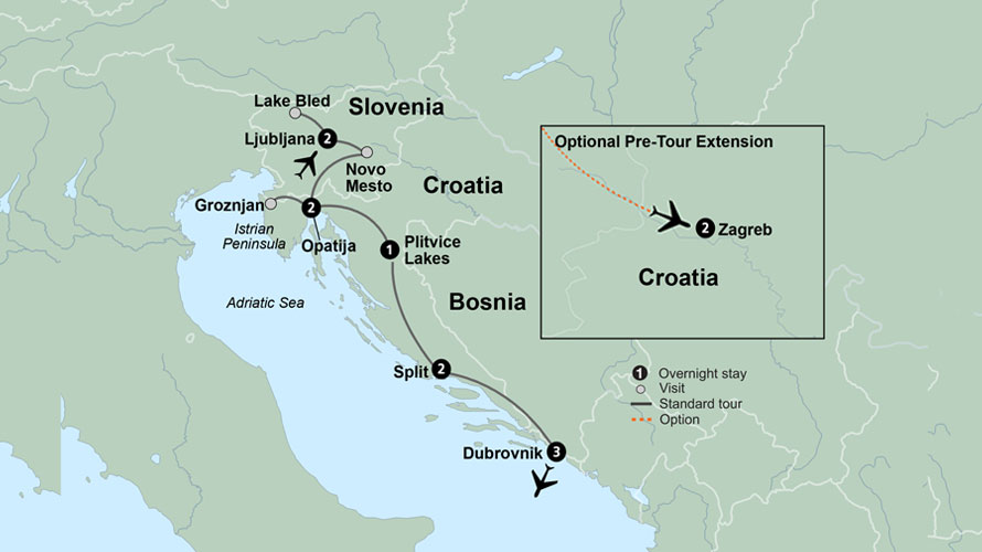 Discover Croatia, Slovenia and the Adriatic Coast