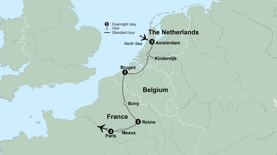 Canals, Champagne & Culture: A Journey through the Netherlands, Belgium & France