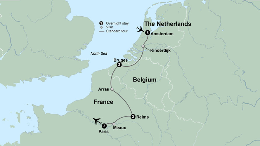 A Journey through the Netherlands, Belgium & France: Canals, Champagne & Culture