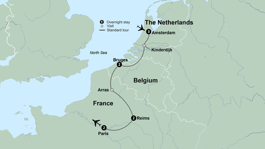 A Journey through the Netherlands, Belgium & France: Canals, Champagne & Culture