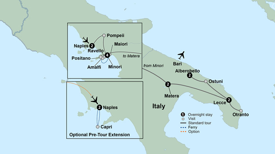 Italy: Amalfi Coast to Puglia