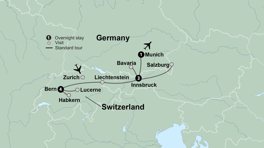 Discover Switzerland, Austria & Bavaria