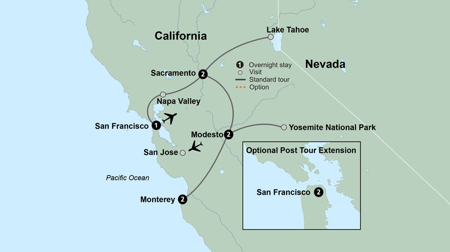 California Dreamin': Monterey, Yosemite & Napa