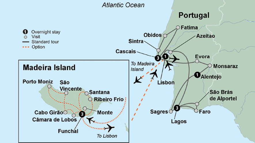 Road Map Of Madeira Portugal