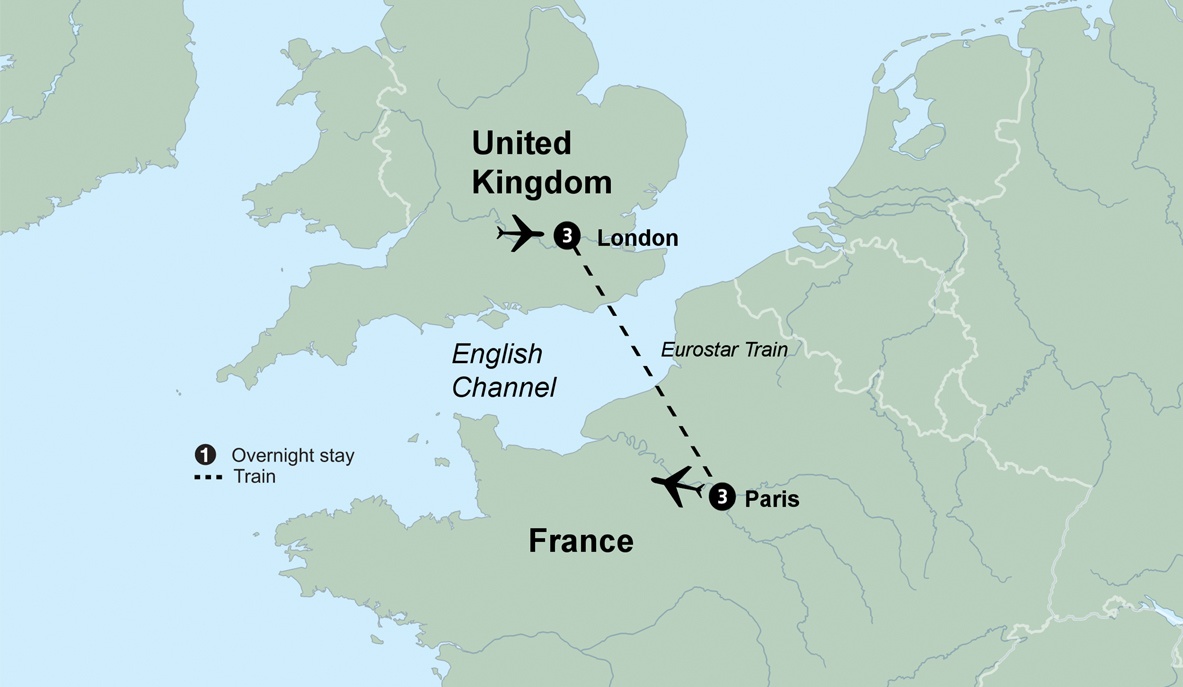 trips to london paris